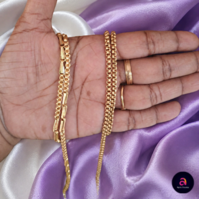 2 panchaloga Impon combo chain (30 inch -5 savaran)