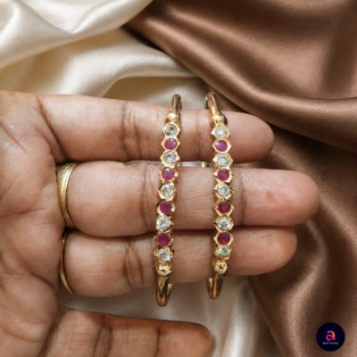 Handcrafted Panchaloga Impon Bangles Collection(size:2.4,2.6,2.8)