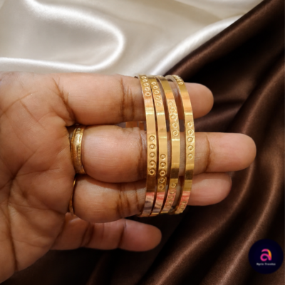 Exclusive Panchaloga Impon Gold Finish Bangles for Women (size 2.4,2.8)