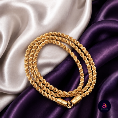 Panchaloga Impon Unpolish (7 savaran 24 inch,30 inch ) murruku chain