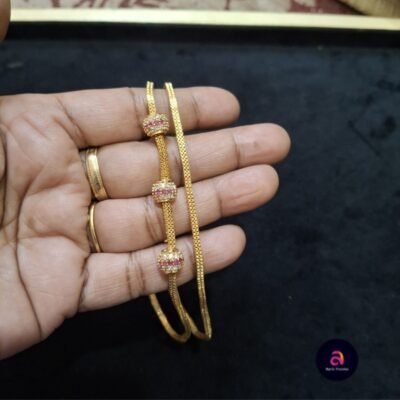 ruby stone 3 balls chain 24 inch