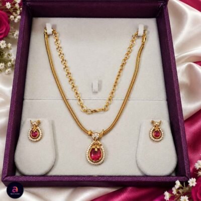 Antique peacock set (red)