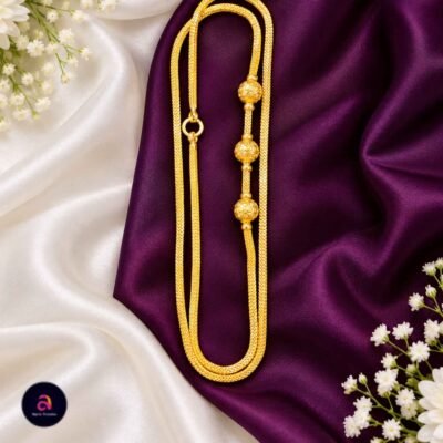 3 balls mugappu chain 24 inch